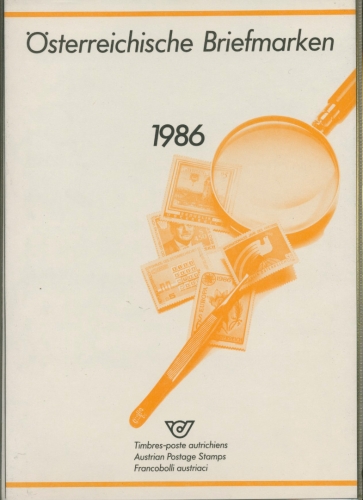 Österreich 1986 Jahresmappe der Post mit allen Ausgaben postfrisch (SG5776)