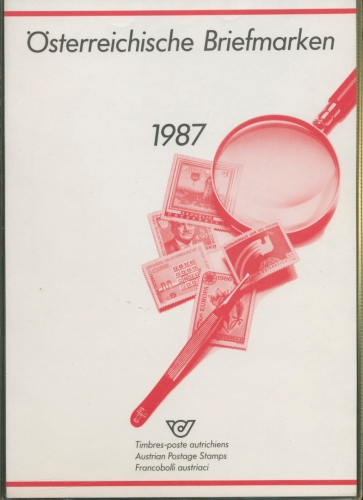 Österreich 1987 Jahresmappe der Post mit allen Ausgaben postfrisch (SG5775)