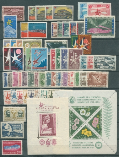 Weltausstellung Brüssel 1958, teils seltene Ausgaben aus aller Welt (SG5891)