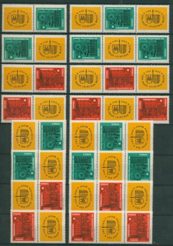 DDR 1964 Leipziger Messe 1012/13 ZD alle Kombinationen postfrisch (SG31160)