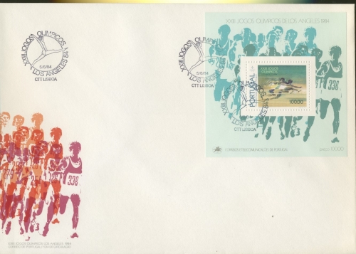 Portugal 1984 Olympiade Los Angeles Block 45 FDC (SG9037)