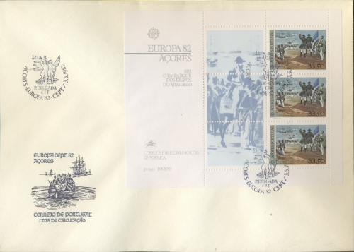 Portugal Azoren 1982 Europa, Soldaten Block 3 FDC (SG9016)