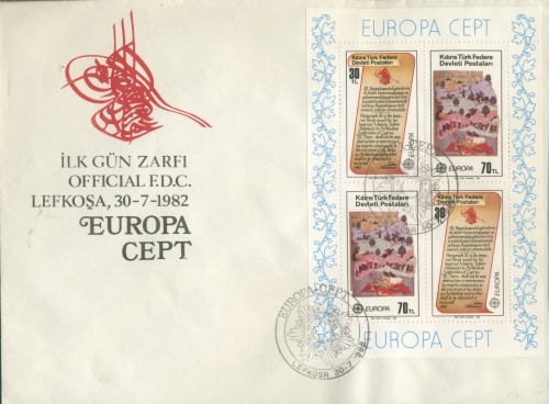 Türkisch Zypern 1982 Europal Block 3 FDC (SG5998)