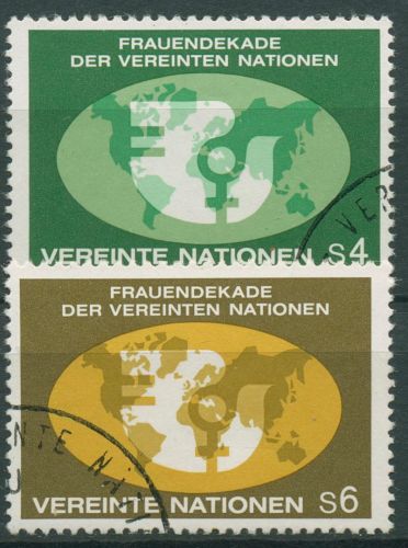 UNO Wien 1980 Frauendekade Weltkarte 9/10 gestempelt