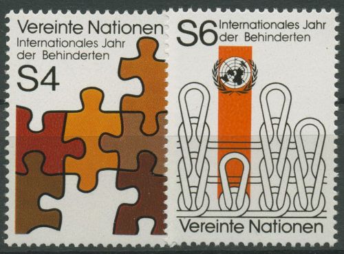 UNO Wien 1981 Jahr der Behinderten 17/18 postfrisch