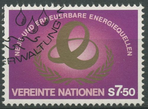 UNO Wien 1981 Erneuerbare Energie 20 gestempelt