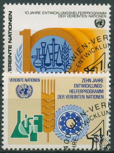 UNO Wien 1981 Entwicklungshilfe Getreide 21/22 gestempelt