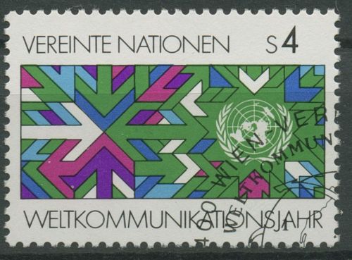 UNO Wien 1983 Weltkommunikationsjahr 29 gestempelt