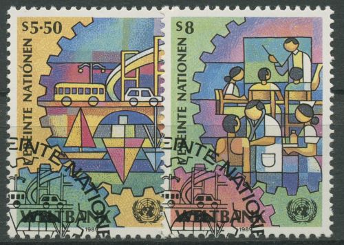 UNO Wien 1989 Weltbank 89/90 gestempelt