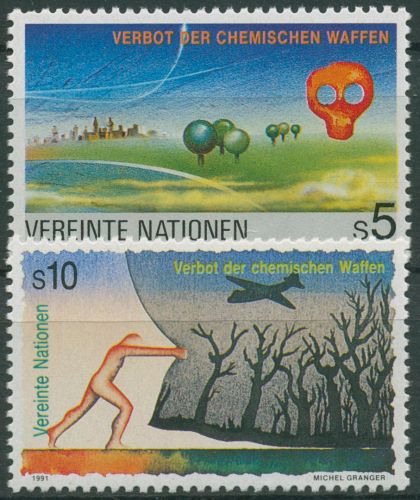 UNO Wien 1991 Verbot von chemischen Waffen 119/20 postfrisch