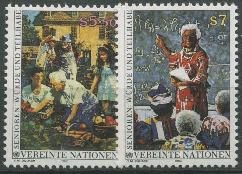 UNO Wien 1993 Seniorenarbeit 141/42 postfrisch