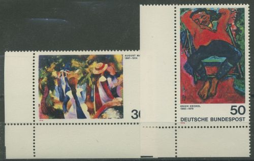 Bund 1974 Deutscher Espressionismus 816/17 Ecke 3 unten links postfrisch (E557)