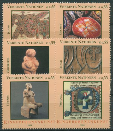 UNO Wien 2004 Eingeborenenkunst 411/16 Blockeinzelmarken postfrisch