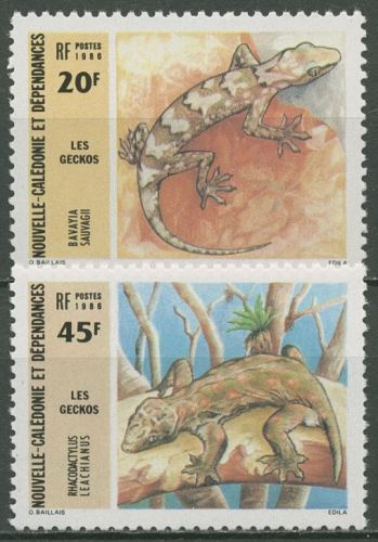 Neukaledonien 1986 Reptilien Geckos 779/80 postfrisch