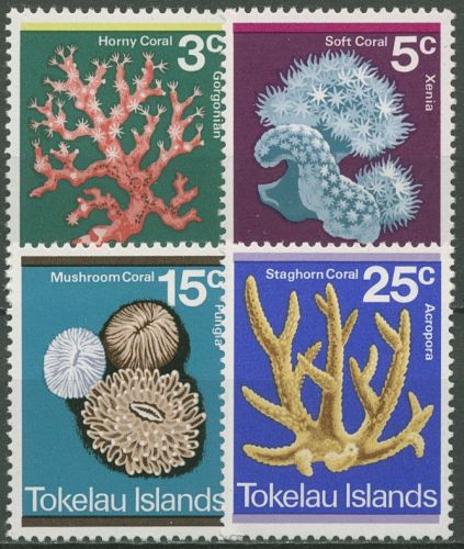 Tokelau 1973 Meerestiere Korallen 30/33 postfrisch
