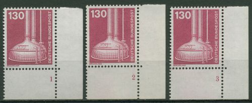 Bund Bogenmarken 1982 Industrie & Technik 1135 Ecke 4 FN 1,2,3 postfrisch