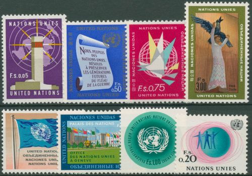 UNO Genf 1969 Symbole 1/8 postfrisch