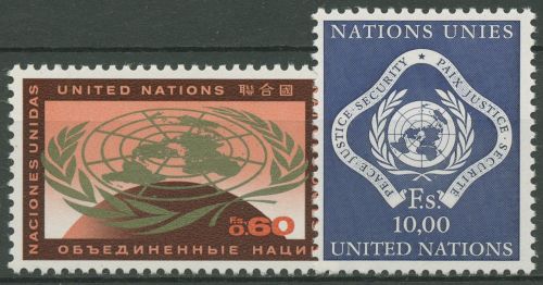 UNO Genf 1970 UNO-Emblem 9/10 postfrisch