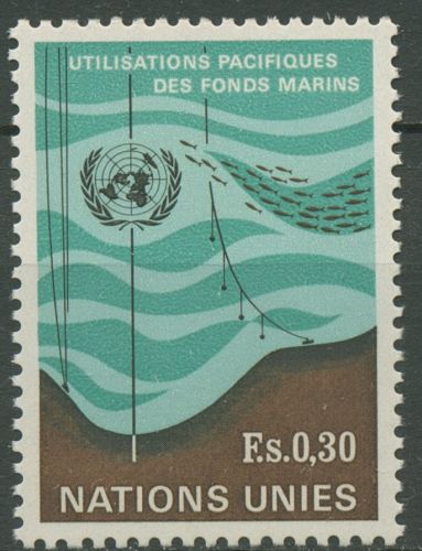 UNO Genf 1971 Nutzung des Meeresboden 15 postfrisch