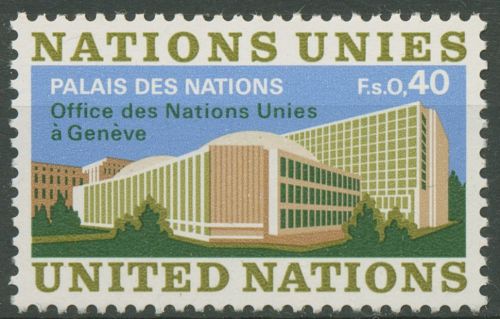 UNO Genf 1972 Palais de Nations Genf 22 postfrisch