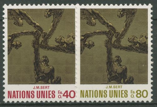 UNO Genf 1972 Kunstwerke Deckengemälde 28/29 postfrisch