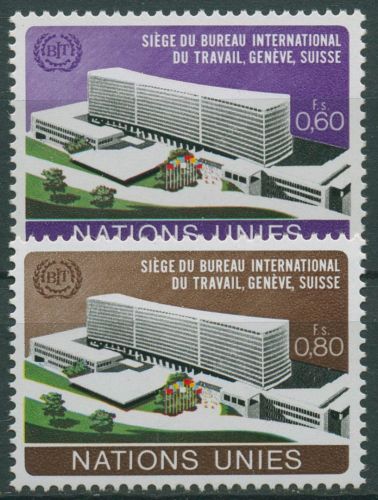 UNO Genf 1974 Arbeitsorganisation ILO Amtssitz Bern 37/38 postfrisch