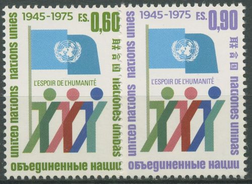 UNO Genf 1975 30 Jahre Vereinte Nationen Figuren als Zahl 50/51 A postfrisch