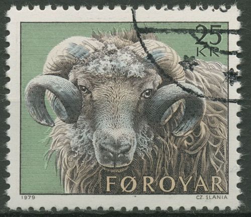 Färöer 1979 Schafzucht, Widder 42 gestempelt