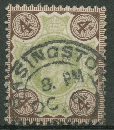 Großbritannien 1902 König Edward VII. 109 gestempelt