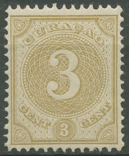 Curacao 1889 Wertziffer im Kreis 22 mit Falz