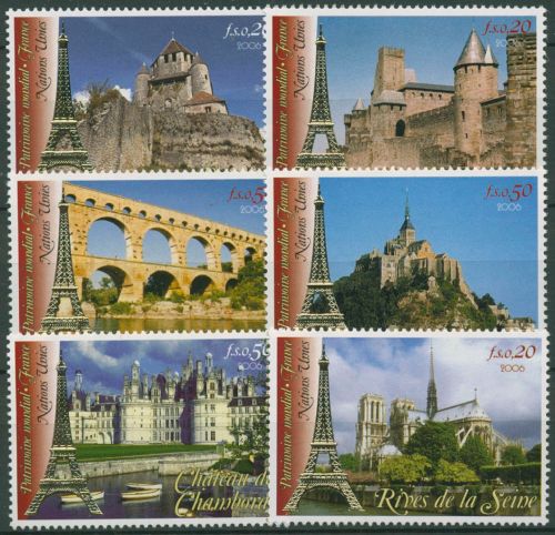 UNO Genf 2006 UNESCO Frankreich Bauwerke 545/50 postfrisch