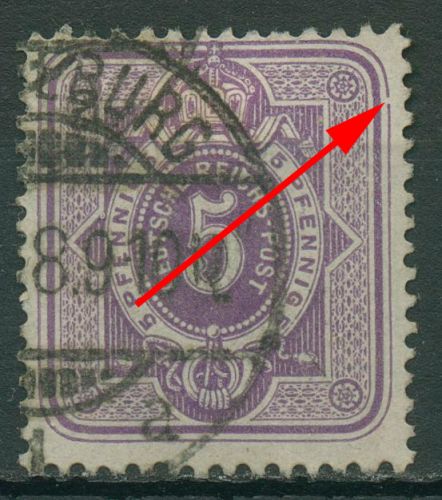 Deutsches Reich 1880 PFENNIG Plattenfehler Druckzufälligkeit 40 PF ?? gestempelt