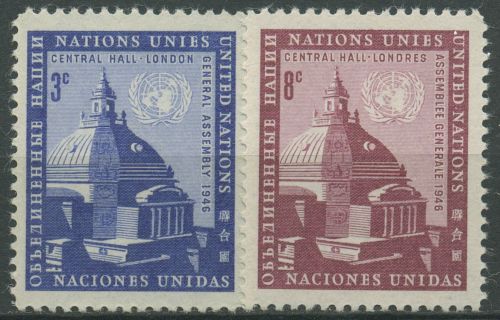 UNO New York 1958 Westminster Central Hall London 68/69 postfrisch