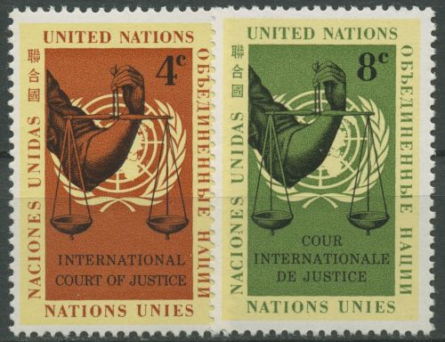 UNO New York 1961 Internationaler Gerichtshof Den Haag 94/95 postfrisch
