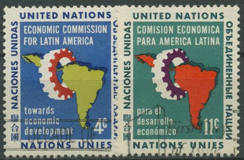 UNO New York 1961 Wirtschaftskommission Lateinamerika ECLA 107/08 gestempelt