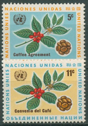 UNO New York 1966 Internationales Kaffee-Abkommen 168/69 postfrisch