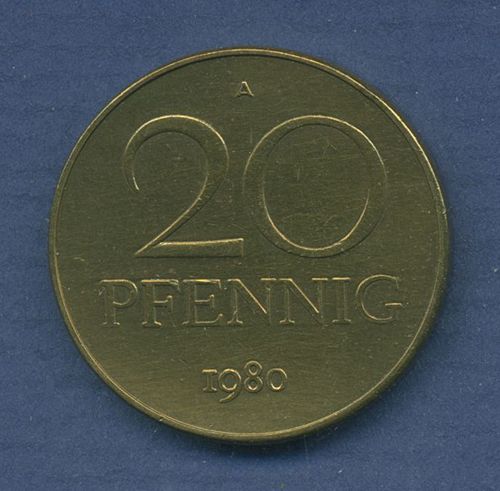 DDR 20 Pfennig 1980 Kursmünze, J 1511 vz (m2855)