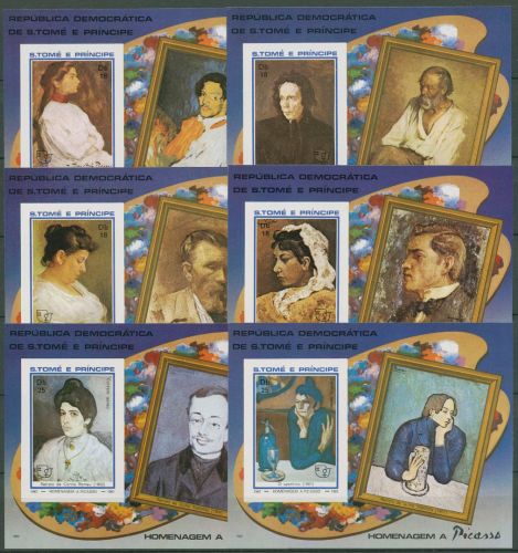 Sao Tomé und Príncipe 1982 Pablo Picasso Block 107/12 B postfrisch (C40164)