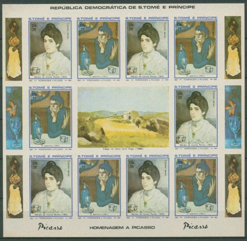 Sao Tomé und Príncipe 1982 Pablo Picasso 805/06 B Bogen postfrisch (SG40166)