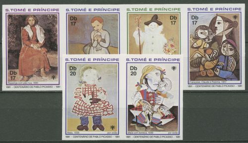 Sao Tomé und Principe 1981 Pablo Picasso 715/20 B ZD postfrisch (C40171)
