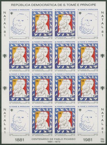 Sao Tomé und Principe 1981 Pablo Picasso 714 B Bogen postfrisch (SG40174)