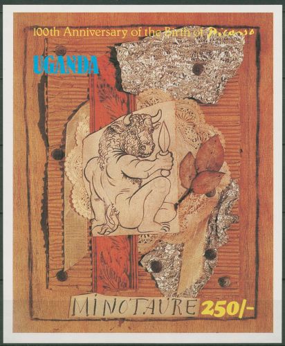 Uganda 1981 Pablo Picasso Minotaurus Block 29 postfrisch (C40180)