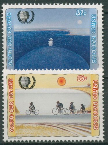 UNO New York 1995 Jahr der Jugend Gemälde 685/86 postfrisch