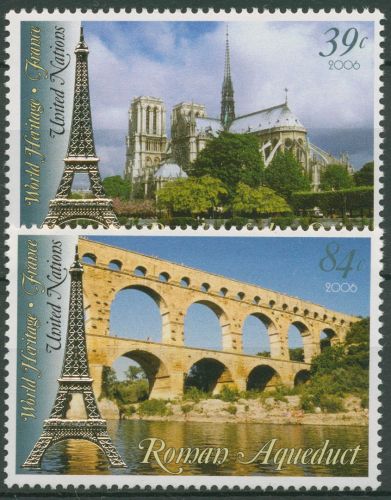 UNO New York 2006 UNESCO Frankreich Bauwerke 1022/23 postfrisch