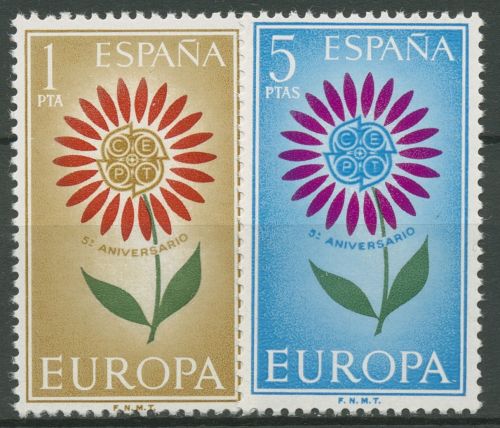 Spanien 1964 Europa CEPT Blume 1501/02 postfrisch
