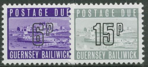 Guernsey Portomarken 1976 Schloß Cornet P 16/17 postfrisch