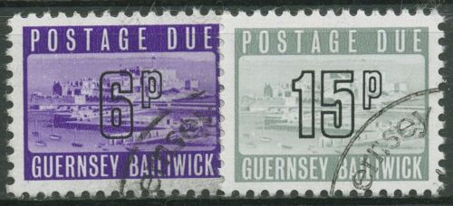 Guernsey Portomarken 1976 Schloß Cornet P 16/17 gestempelt