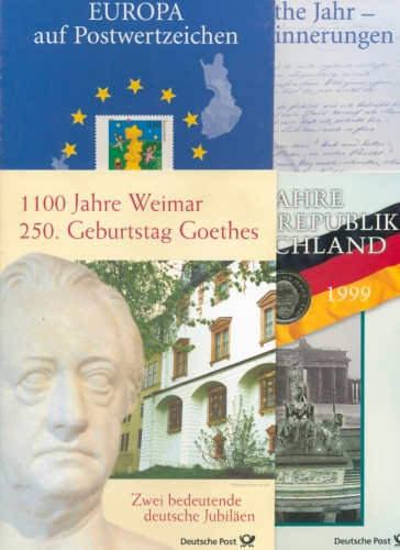 Bund Gedenkblätter, 25 verschiedene, dabei ua Goethe, Numiskarte (XXL9296)