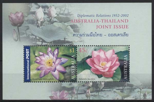 Australien 2002 Beziehungen m.Thailand Lotos Block 46 postfrisch (C24133)