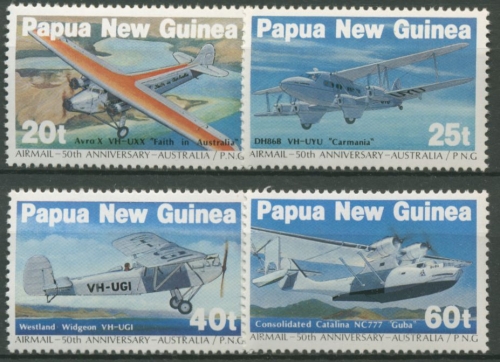 Papua Neuguinea 1984 50 Jahre Flupostverbindung 473/76 postfrisch